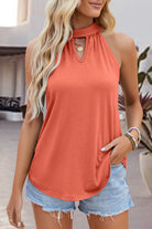 Tied Cutout Grecian Neck Tank - Charming Charlie