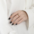 925 Sterling Silver Oil Drip Ring - Charming Charlie