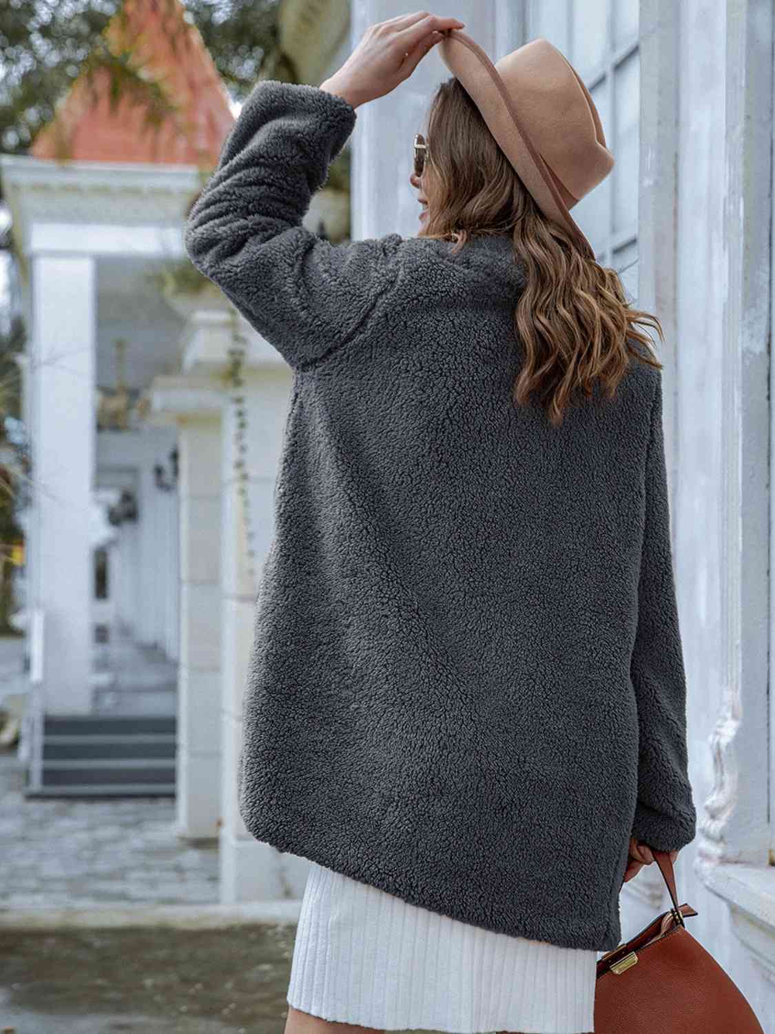 Teddy coat outlet with pockets