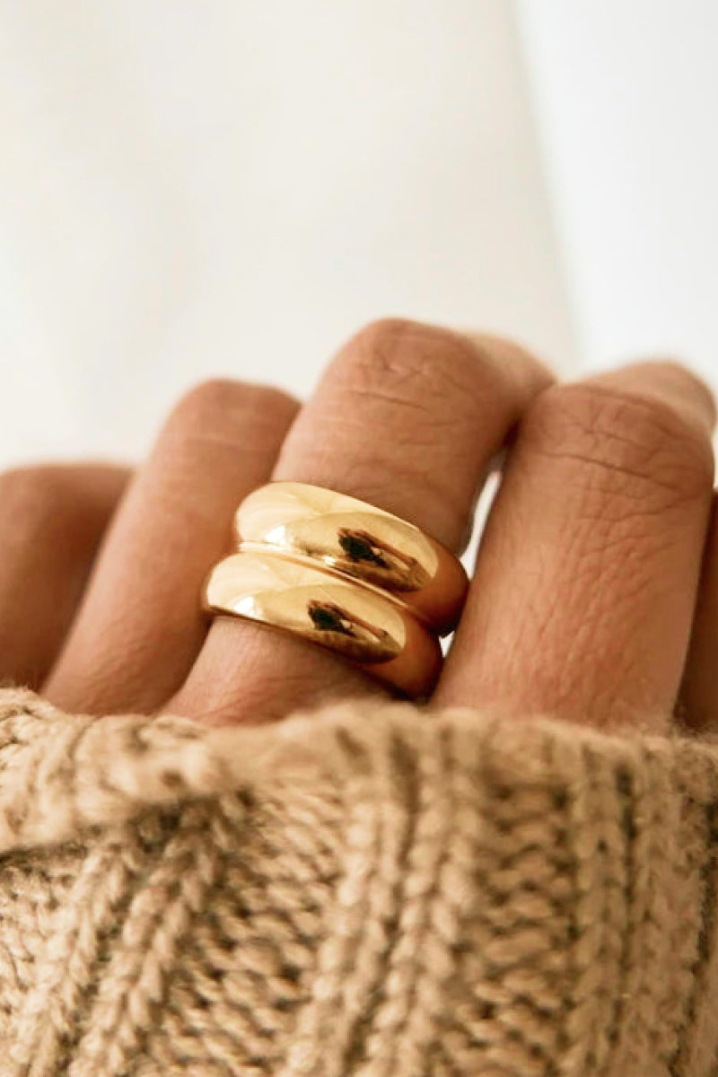 Split Ridge Ring Gold Double Ridge Ring – Charming Charlie