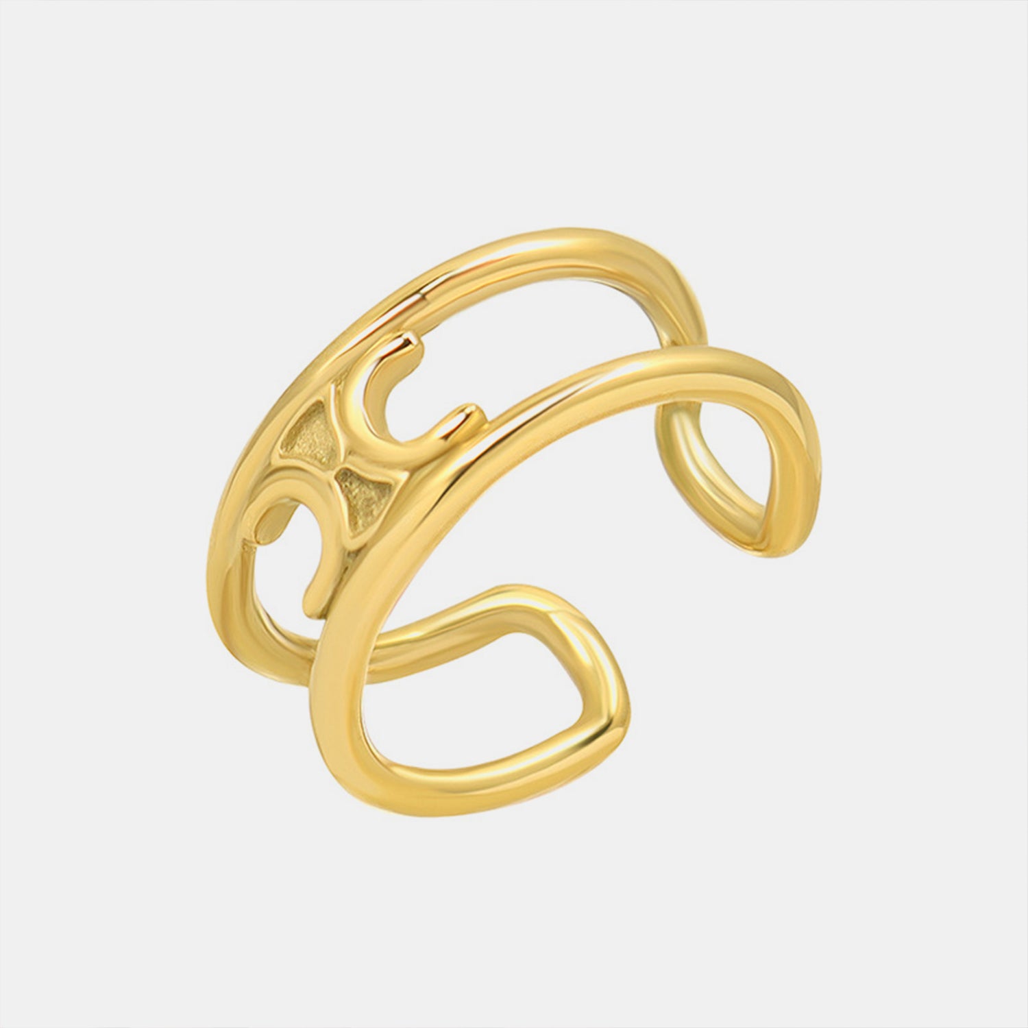 Titanium Steel Double-Layered Ring - Charming Charlie