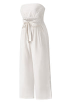 Tied Cutout Tube Wide Leg Jumpsuit - Charming Charlie