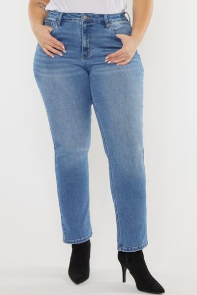 Kancan Full Size Cat's Whiskers High Waist Jeans - Charming Charlie