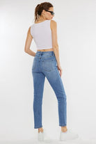 Kancan Full Size Cat's Whiskers High Waist Jeans - Charming Charlie