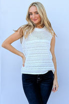 And The Why Hollowed Out Buttoned Tank - Charming Charlie