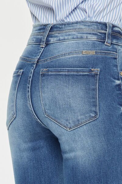 Kancan Distressed Raw Hem High Waist Jeans - Charming Charlie