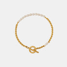 Freshwater Pearl Titanium Steel Bracelet - Charming Charlie