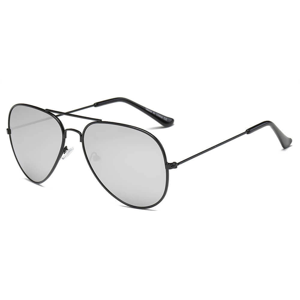 AARUS | 3025 - Unisex Classic Metal Teardrop Aviator Shades Sunglasses - Cramilo Eyewear - Stylish Trendy Affordable Sunglasses Clear Glasses Eye Wear Fashion