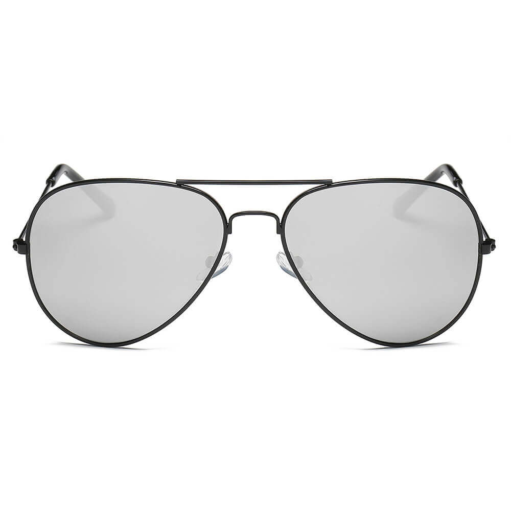 AARUS | 3025 - Unisex Classic Metal Teardrop Aviator Shades Sunglasses - Cramilo Eyewear - Stylish Trendy Affordable Sunglasses Clear Glasses Eye Wear Fashion