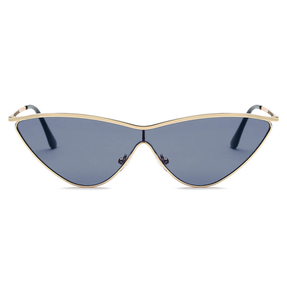 FONTANA | S2067 - Women Metal Cat Eye Sunglasses - Cramilo Eyewear - Stylish Trendy Affordable Sunglasses Clear Glasses Eye Wear Fashion