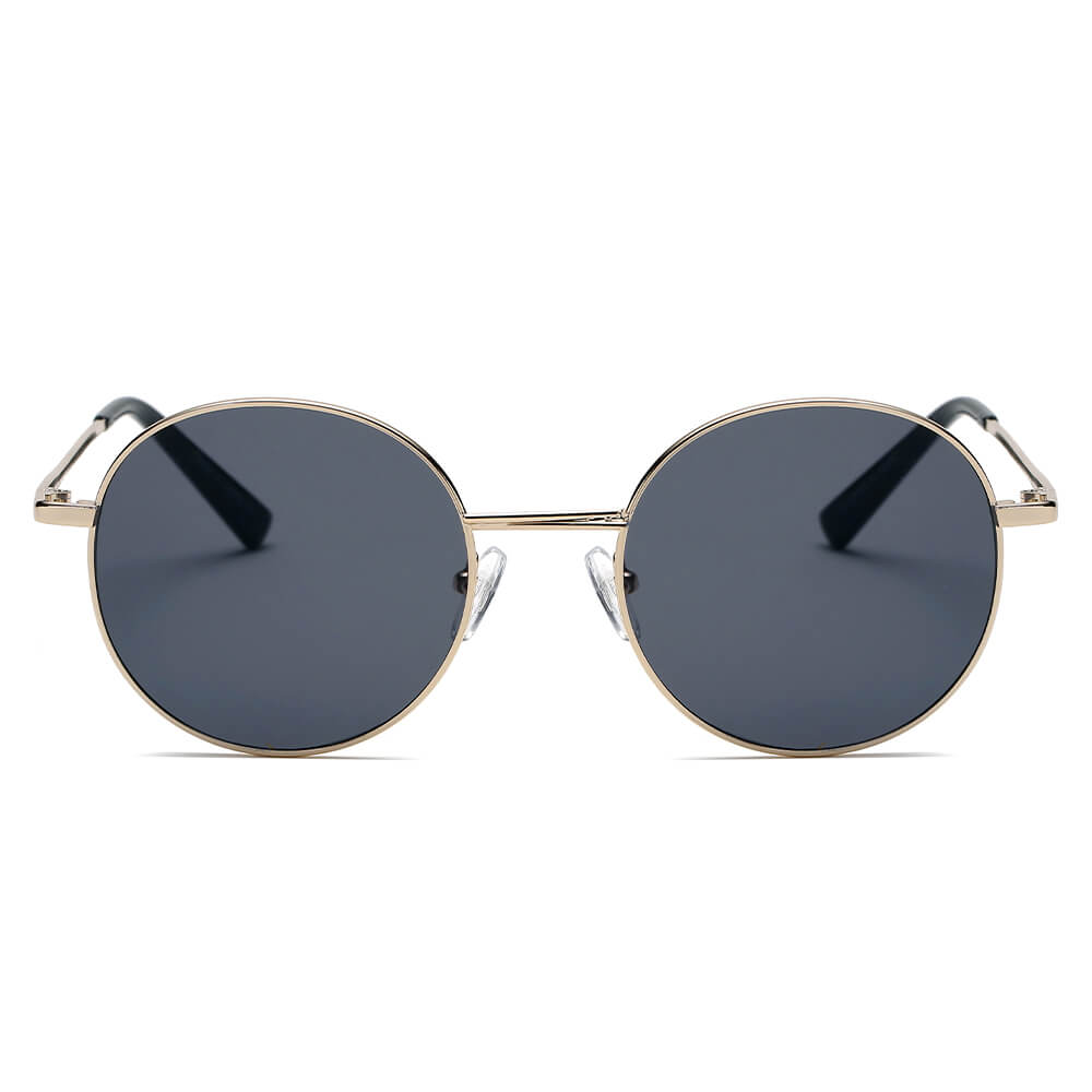 GENEVA | S2066 - Retro Vintage Metal Round Oval Circle Sunglasses - Cramilo Eyewear - Stylish Trendy Affordable Sunglasses Clear Glasses Eye Wear Fashion