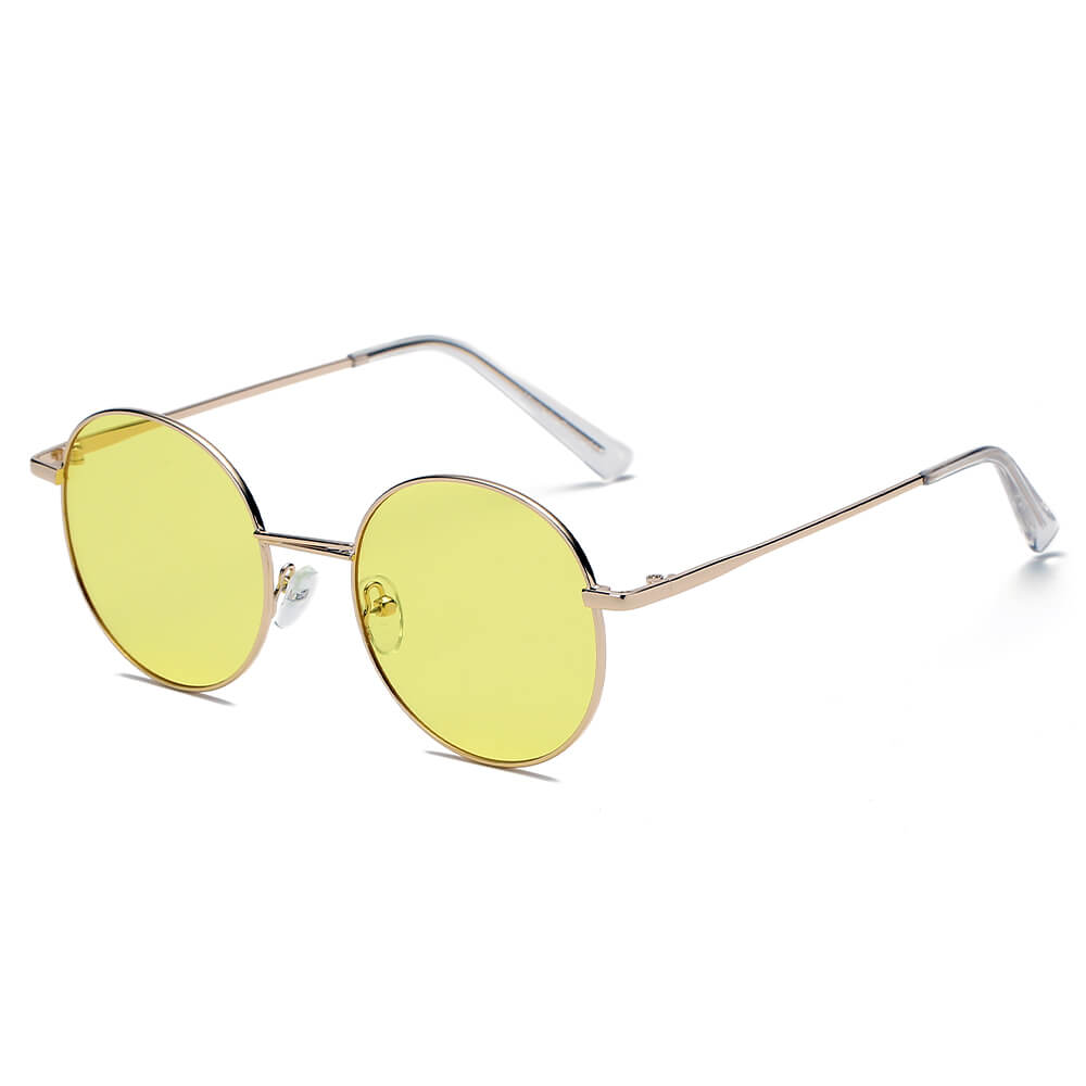 GENEVA | S2066 - Retro Vintage Metal Round Oval Circle Sunglasses - Cramilo Eyewear - Stylish Trendy Affordable Sunglasses Clear Glasses Eye Wear Fashion