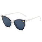 GRENOBLE | S1098 - Women Retro Fashion Round Cat Eye Sunglasses - Cramilo Eyewear - Stylish Trendy Affordable Sunglasses Clear Glasses Eye Wear Fashion