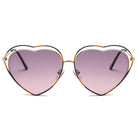 MESA | S3006 - Women Metal Halo Wire Art Heart Shape Color Lens Sunglasses - Cramilo Eyewear - Stylish Trendy Affordable Sunglasses Clear Glasses Eye Wear Fashion