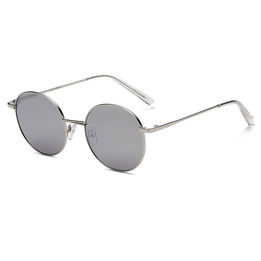 GENEVA | S2066 - Retro Vintage Metal Round Oval Circle Sunglasses - Cramilo Eyewear - Stylish Trendy Affordable Sunglasses Clear Glasses Eye Wear Fashion