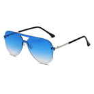 BELFAST | S2065 - Unisex Flat Single Lens Aviator Fashion Sunglasses - Cramilo Eyewear - Stylish Trendy Affordable Sunglasses Clear Glasses Eye Wear Fashion