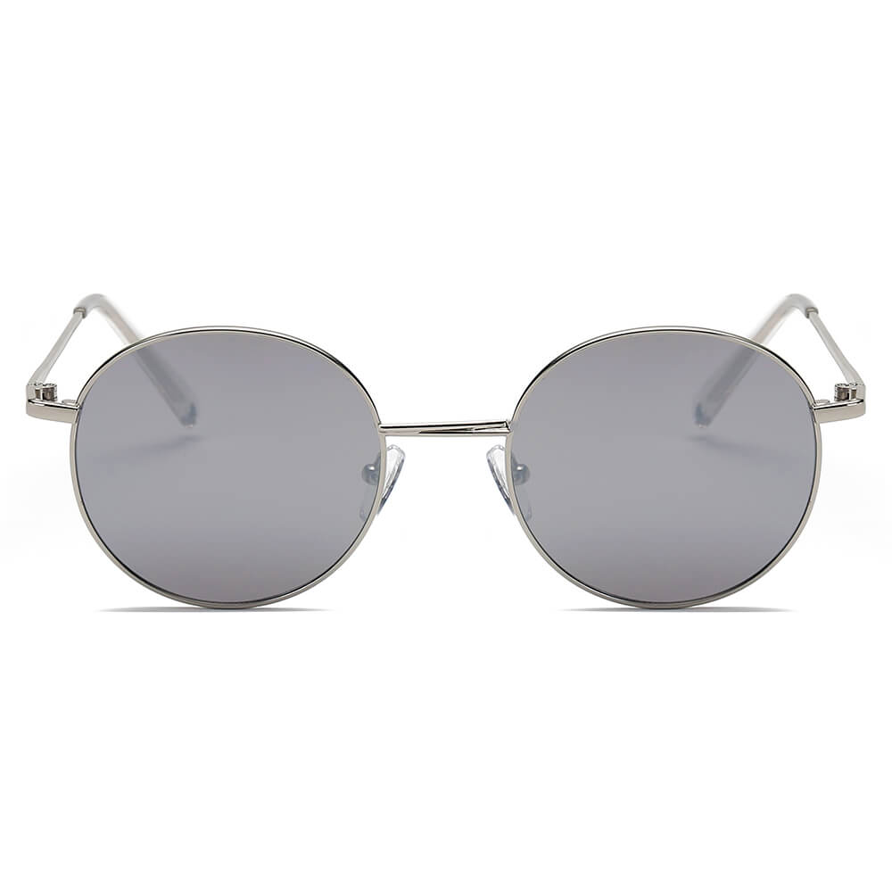 GENEVA | S2066 - Retro Vintage Metal Round Oval Circle Sunglasses - Cramilo Eyewear - Stylish Trendy Affordable Sunglasses Clear Glasses Eye Wear Fashion