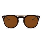 INDIO | S3010 - Retro Mirrored Brow-Bar Design Circle Round Fashion Sunglasses - Cramilo Eyewear - Stylish Trendy Affordable Sunglasses Clear Glasses Eye Wear Fashion