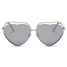 MESA | S3006 - Women Metal Halo Wire Art Heart Shape Color Lens Sunglasses - Cramilo Eyewear - Stylish Trendy Affordable Sunglasses Clear Glasses Eye Wear Fashion