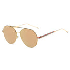 ERIE | S2006 - Modern Teardrop Aviator Flat Mirrored Flat Lens Sunglasses - Cramilo Eyewear - Stylish Trendy Affordable Sunglasses Clear Glasses Eye Wear Fashion