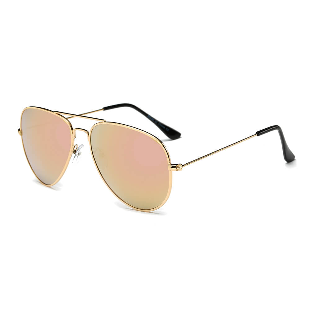 AARUS | 3025 - Unisex Classic Metal Teardrop Aviator Shades Sunglasses - Cramilo Eyewear - Stylish Trendy Affordable Sunglasses Clear Glasses Eye Wear Fashion