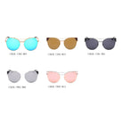 ASPEN | CA02K - Womens Trendy Mirrored Lens Cat Eye Sunglasses - Cramilo Eyewear - Stylish Trendy Affordable Sunglasses Clear Glasses Eye Wear Fashion