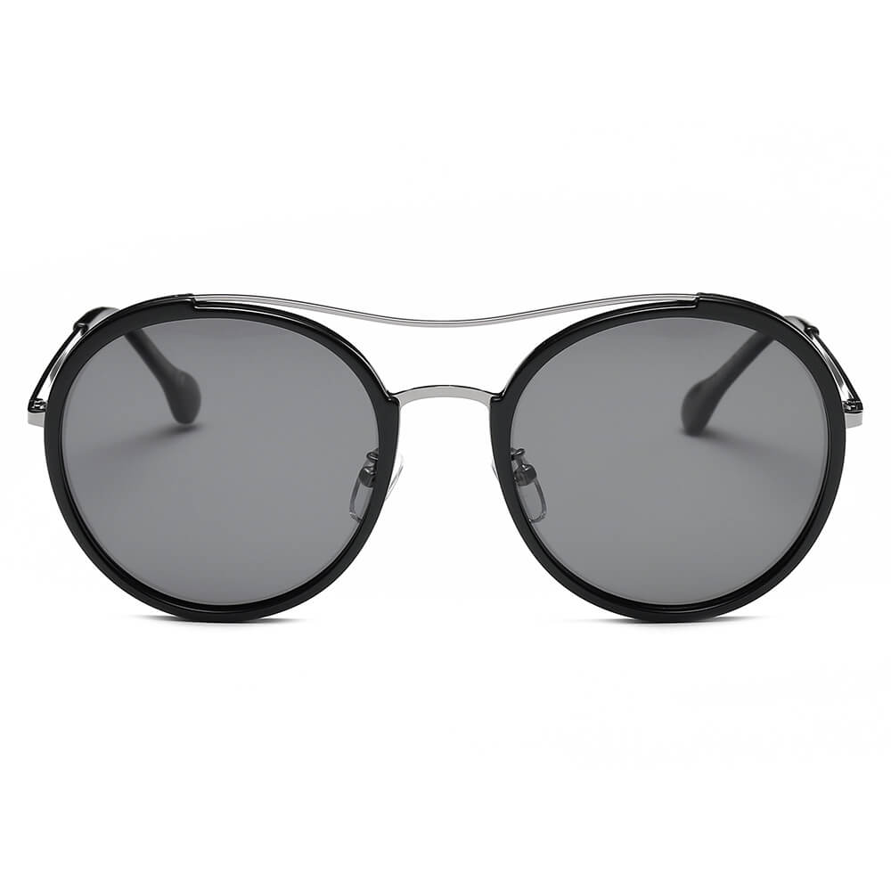 EMPORIA | CA14 - Retro Polarized Lens Circle Round Sunglasses - Cramilo Eyewear - Stylish Trendy Affordable Sunglasses Clear Glasses Eye Wear Fashion