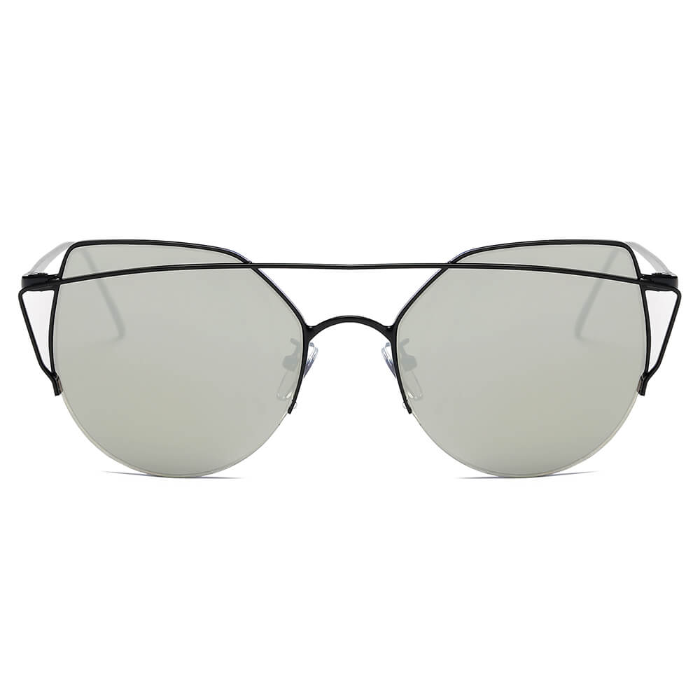 Clayton - Women Round Petite Cat Eye Sunglasses Circle - Cramilo Eyewear -  Stylish & Trendy Eyewear