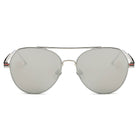 ERIE | S2006 - Modern Teardrop Aviator Flat Mirrored Flat Lens Sunglasses - Cramilo Eyewear - Stylish Trendy Affordable Sunglasses Clear Glasses Eye Wear Fashion