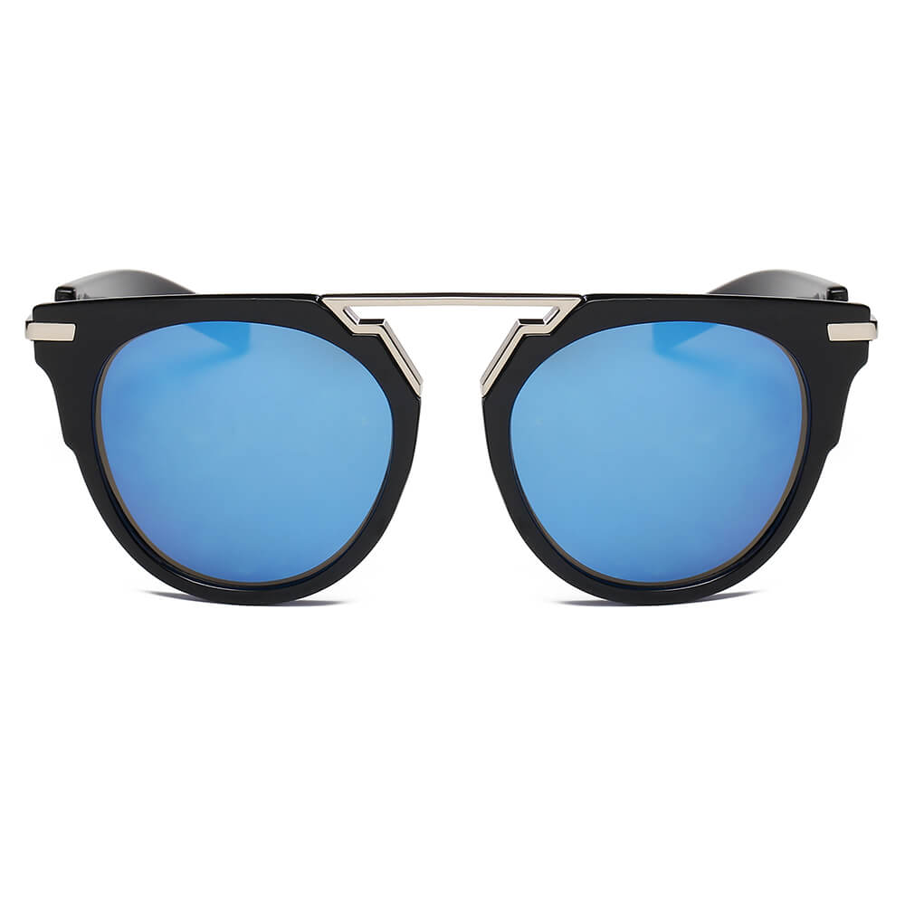 HANOVER | S2004 - Unisex Fashion Brow-Bar Round Sunglasses - Cramilo Eyewear - Stylish Trendy Affordable Sunglasses Clear Glasses Eye Wear Fashion