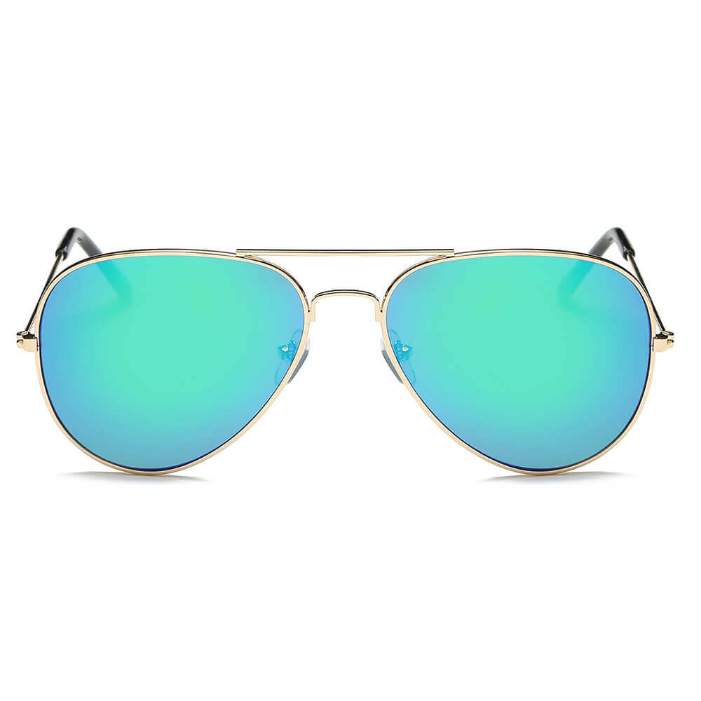 AARUS | 3025 - Unisex Classic Metal Teardrop Aviator Shades Sunglasses - Cramilo Eyewear - Stylish Trendy Affordable Sunglasses Clear Glasses Eye Wear Fashion