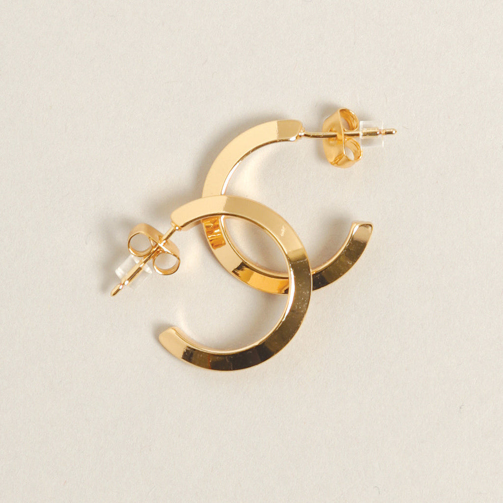  14k gold plated hoop earrings