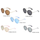 BARI | SHIVEDA PT28023 - Women Round Polarized Fashion Sunglasses - Cramilo Eyewear - Stylish Trendy Affordable Sunglasses Clear Glasses Eye Wear Fashion