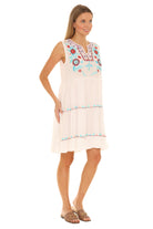 Black & Multi Floral Embroidered Dress - Shoreline Wear, Inc.