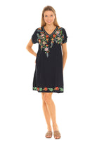 Multi Floral Embroidered Dress - Shoreline Wear, Inc.