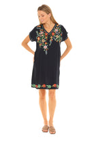 Multi Floral Embroidered Dress - Shoreline Wear, Inc.