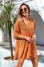 Openwork Slit Scoop Neck Cover Up  Charming Charlie