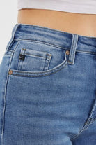 Kancan Full Size Cat's Whiskers High Waist Jeans - Charming Charlie