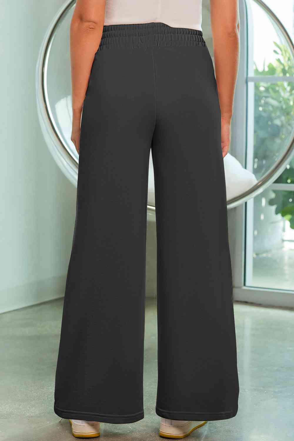 Soft Surroundings Pants XL Black Elastic Waistband Straight Leg
