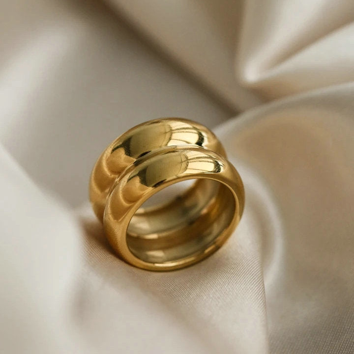 Split Ridge Ring Gold Double Ridge Ring – Charming Charlie