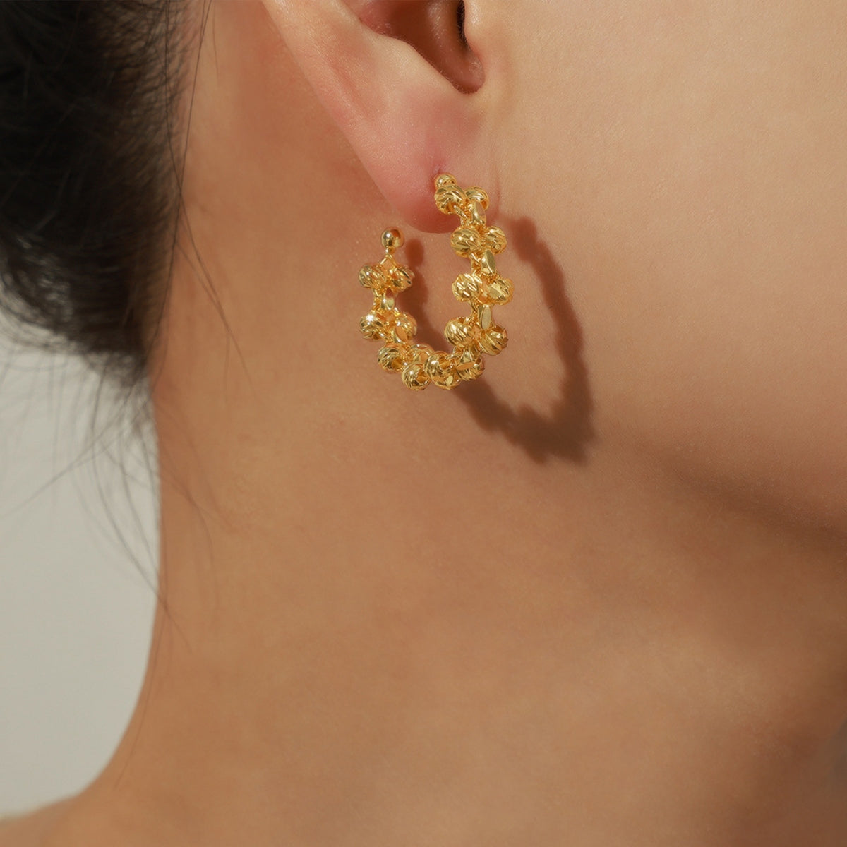 Titanium Steel C-Hoop Earrings - Charming Charlie