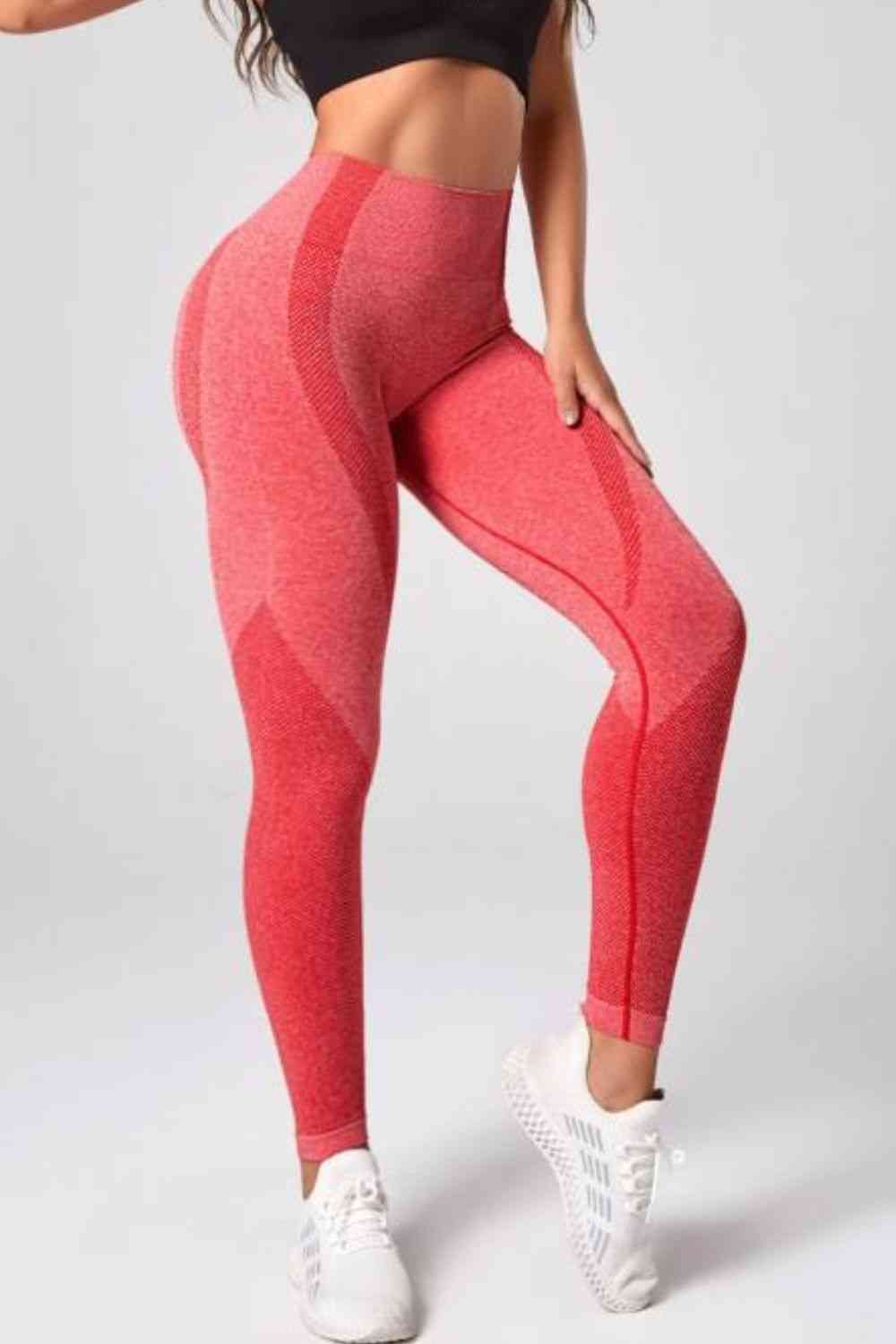 V-Neck Crop Top and High Waistband Long Active Pants main image 0