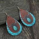 PU Leather Iron Hook Teardrop Earrings - Charming Charlie