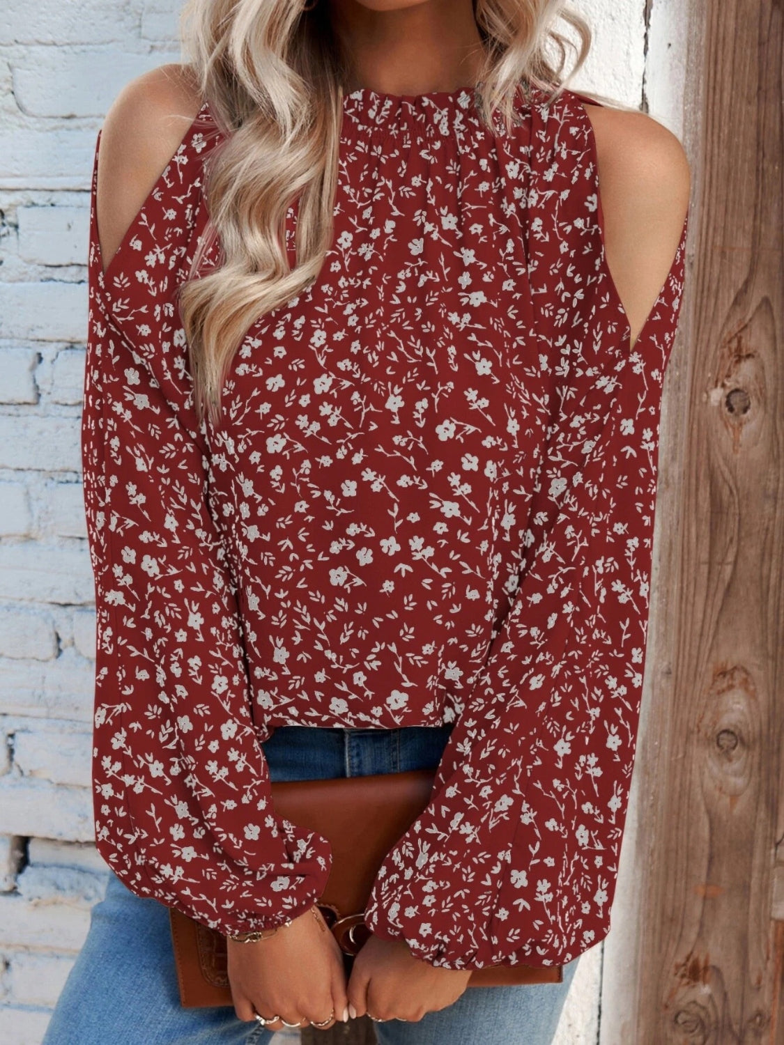 FLORAL COLD SHOULDER TOP