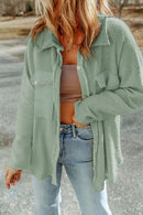 Pocketed Button Up Dropped Shoulder Denim Jacket main image 1