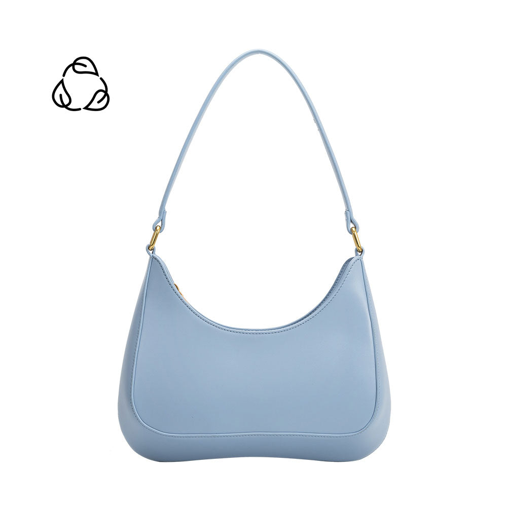 Melie Bianco Recycled Vegan Leather Yvonne Small Shoulder Bag in Sky