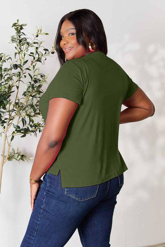 Basic Bae Full Size Round Neck Drop Shoulder T-Shirt
