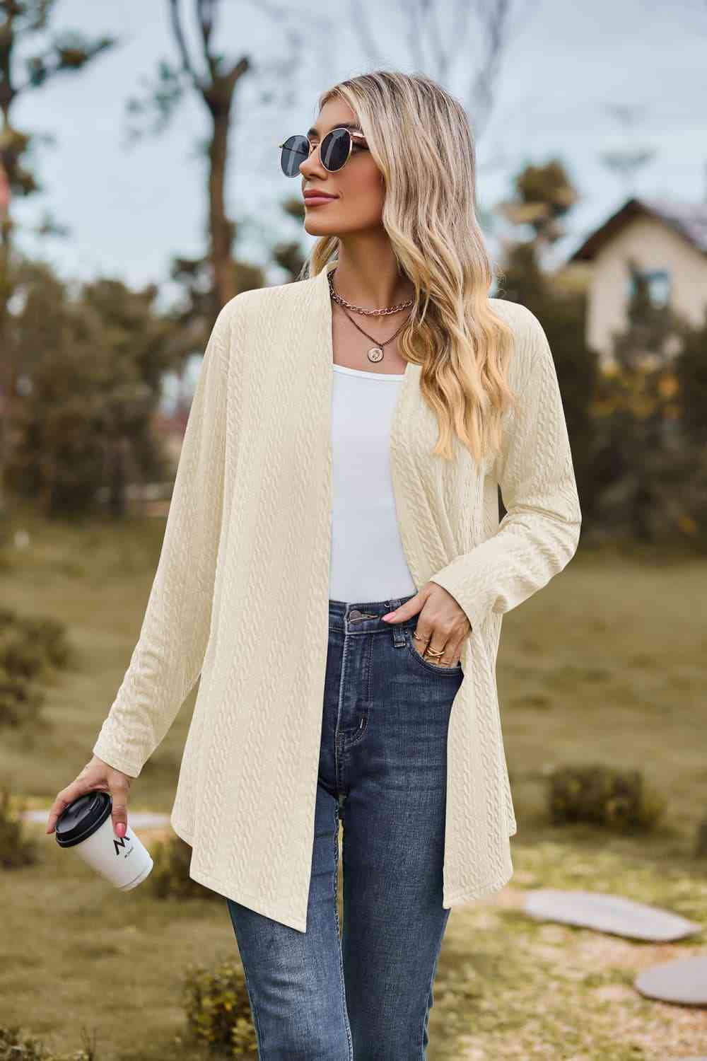 Open Front Long Sleeve Cardigan - Charming Charlie