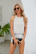 Sequin Grecian Neck Tank - Charming Charlie