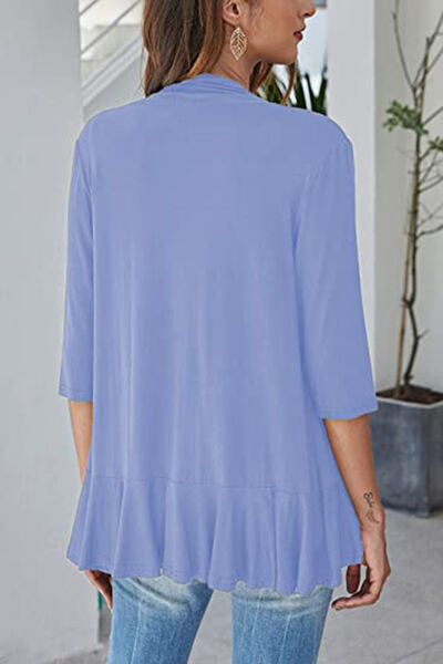 Open Front Three-Quarter Sleeve Cardigan - Charming Charlie
